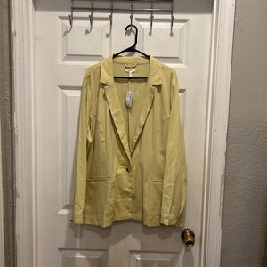 Maurices Green‎ Citron Blazer Career Office Button Front Jacket Size XXL NWT